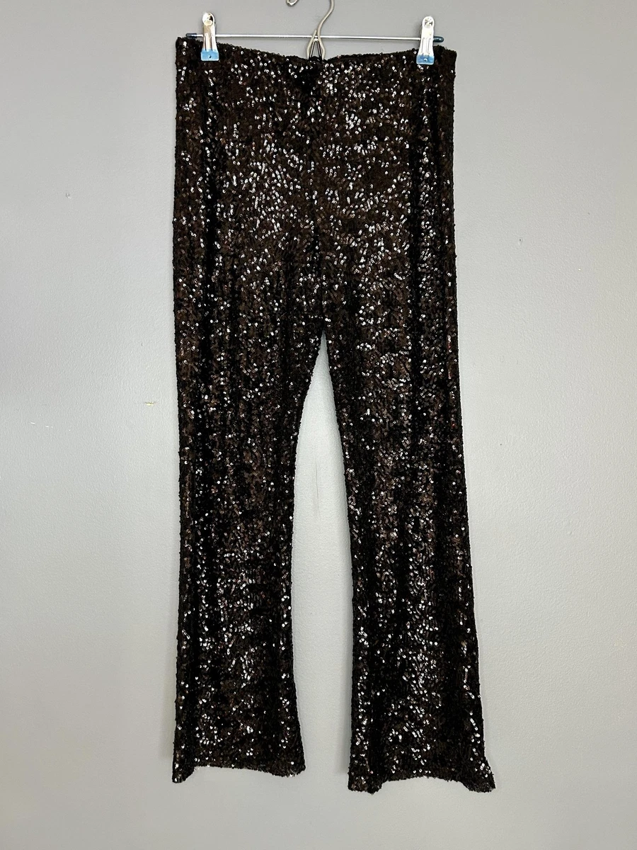 Pantalon large satiné structuré fluide noir | FR