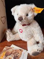 Steiff Classic Teddy Bear 027680 Alpaca Creme 18cm With Box Tags Button In Ear