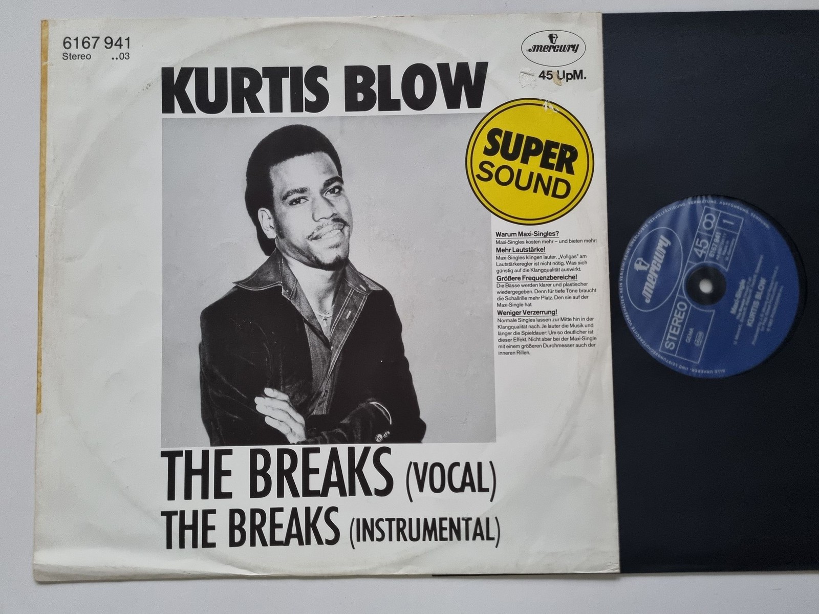 Kurtis Blow - The Breaks 12'' Vinyl Maxi Germany