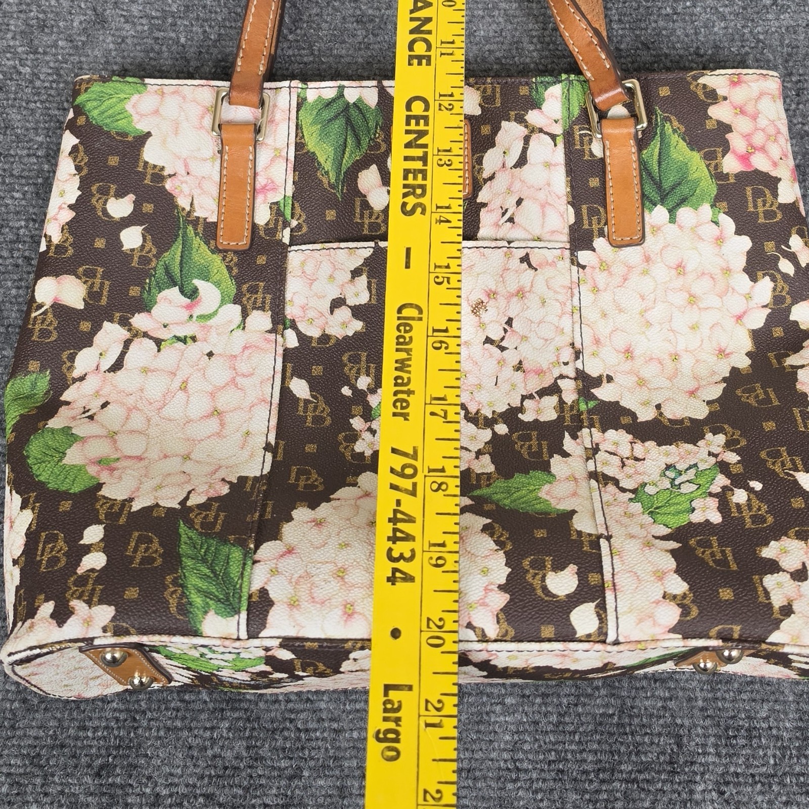 Dooney & Bourke Hydrangeas Monogram Shoulder Bag - image 19