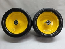 2x 13x6.50-6 Front Flat Free Tire Wheel Set w/5/8"Bearings Zero-Turn Lawn Mower