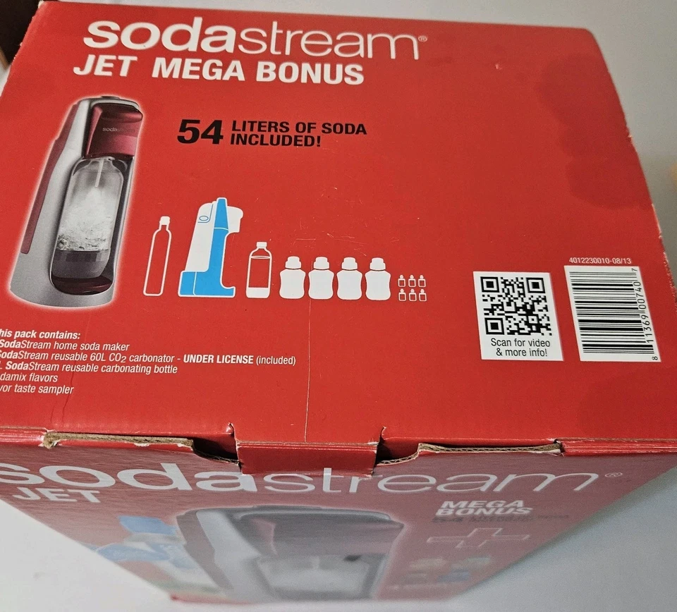 Máquina modelo SodaStream Jet Soda Maker roja/gris sin CO2 Foto 3 de 4