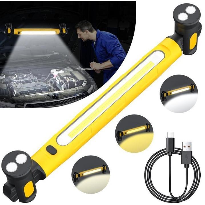 Under Hood Work Light Bar,LED Magnetic Light Bar with Hooks Cordless Rechargeabl