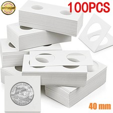 100PCS Coin Flips for Nickel 40 mm Cardboard Holders Fits US Nickels 2 2 Pockets