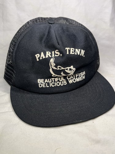 Vintage Paris Tennessee Beautiful Catfish Delicious Women Snapback Hat USA Made