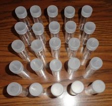 25 Coin Tubes For Dimes Screw Top Koin Brand New