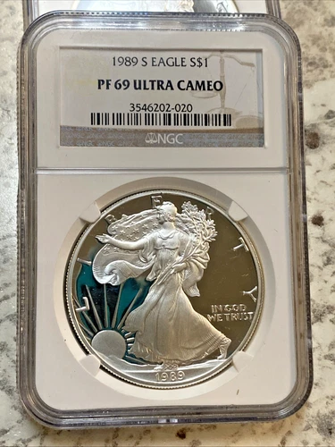 1989-S NGC PF69 ULTRA CAMEO AMERICAN SILVER EAGLE