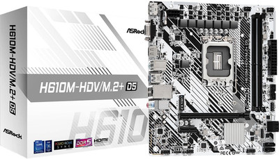 H610M-HDV/M.2+ D5 LGA 1700 Micro ATX DDR5 Intel H610 SATA 6Gb/S Micro