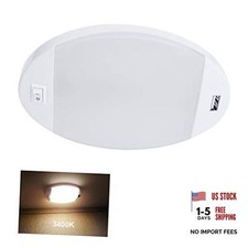 12V RV Interior Lights with Fast USB Switch with USB Charger Socket, 1 Pack