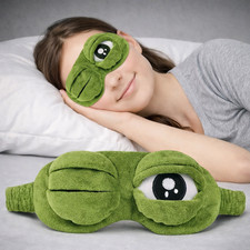 3D Sad Frog Sleep Mask Natural Sleeping Eyeshade Cover Shade Eye Patch Women Men