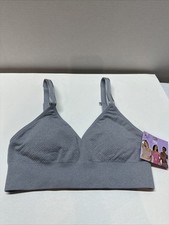 New Fruit of the Loom Fresh Collection Bra Gray S Removable Pads Adjustable