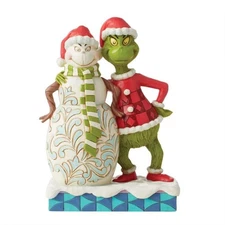 Jim Shore GRINCH WITH GRINCHY SNOWMAN FIGURINE 6012695 BRAND NEW