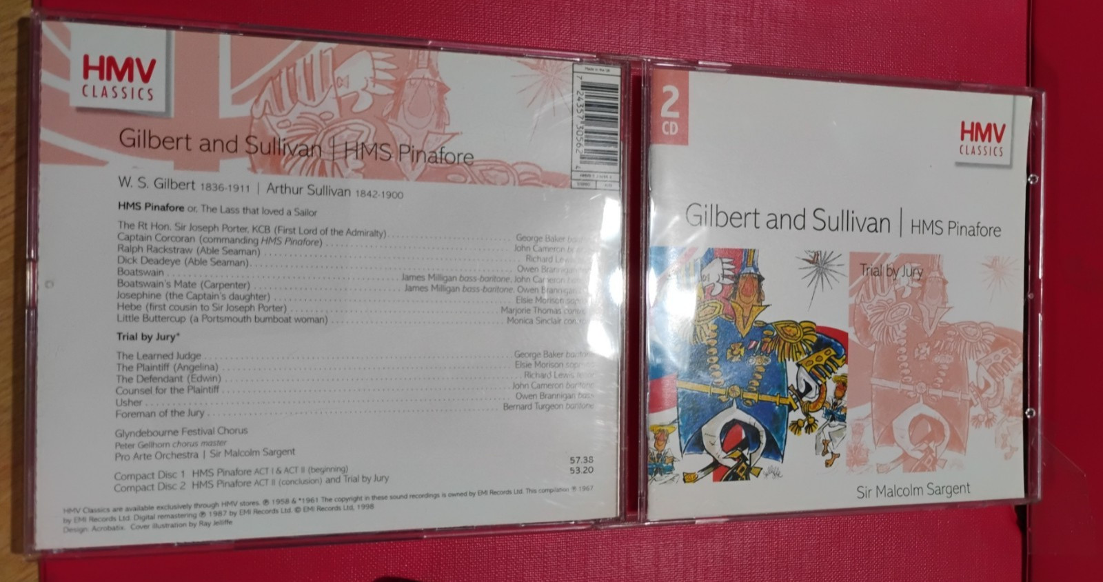 GILBERT AND SULLIVAN HMS PINAFORE SIR MALCOLM SARGENT  CD - FREEPOST