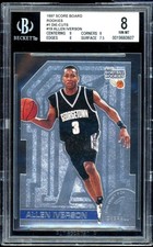 Allen Iverson Rookie Card 199 Score Board Die Cuts #19 BGS 8. rookie card picture