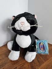Webkinz Tuxedo Cat With Code, Black And White Plush Cat Unused Code