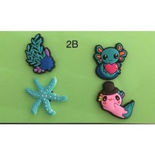 Shoe Charms, Jibbitz, Jibz Cute Axolotl 4 Pcs/2B