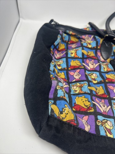 Vtg Winnie The Pooh Large Tote Bag Or Small Duffle Purse Zips - 第 4/14 張圖片