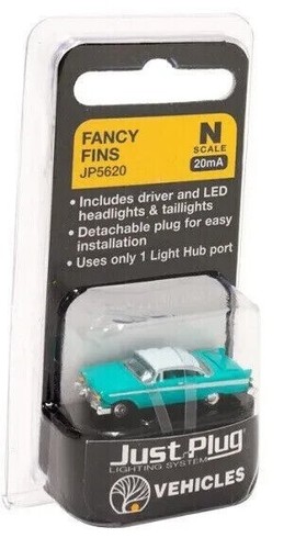 Woodland Scenics N Scale Just Plug "Fancy Fins" lighted vehicle. New. Bodacious! - Picture 3 of 3