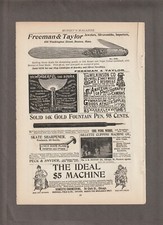 1895 WILKINSON CAMERAS Mag. AD~Lynch Skate Plane/Sharpener~EARL PEARL WORKS/Pen