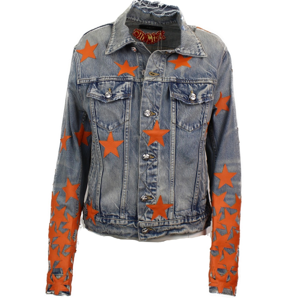 AMIRI Chemist Trucker スターパッチ装飾デニムジャケット AMIRI Chemist Star Denim Jacket | Black | FARFETCH