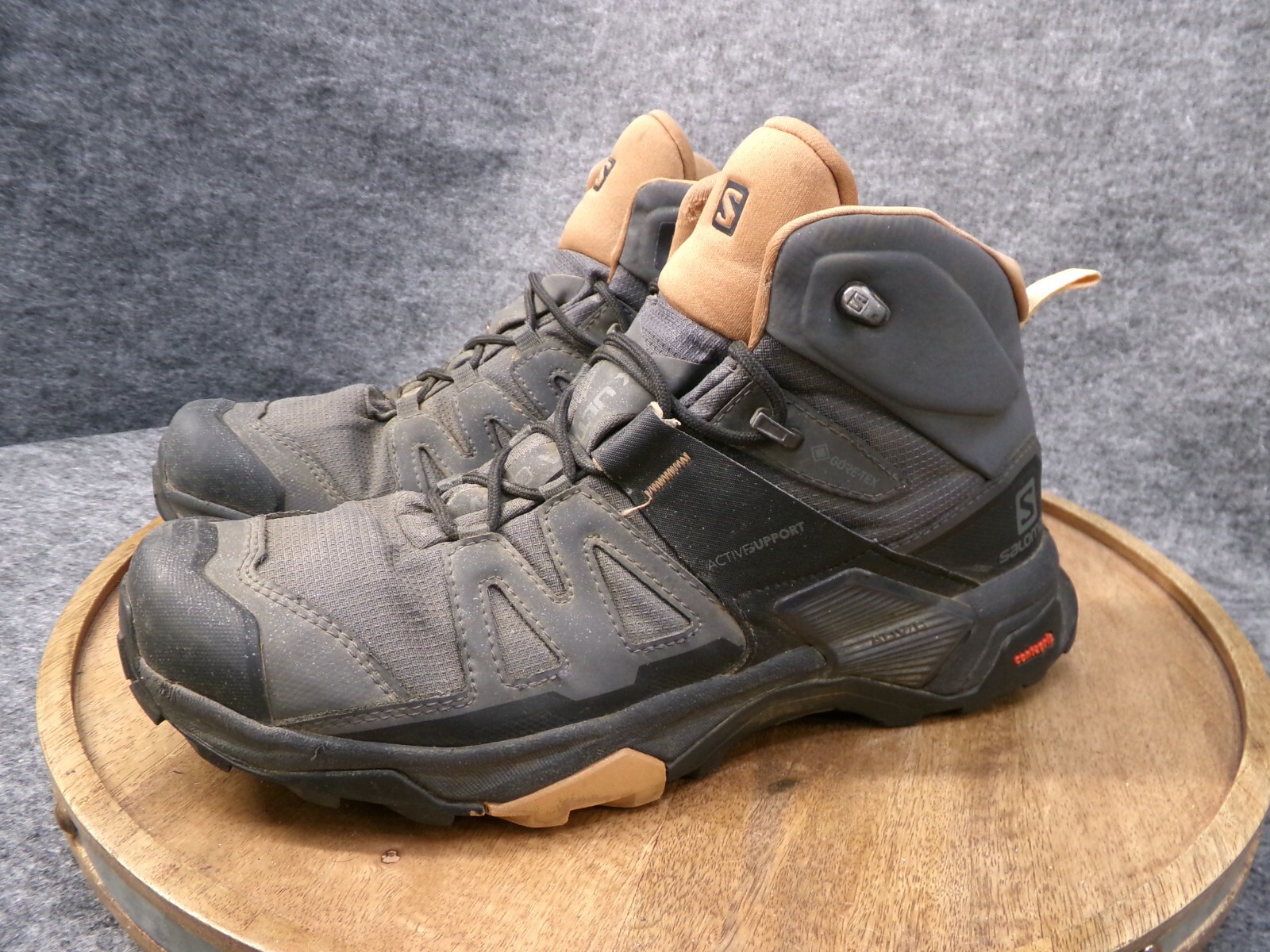 Stivali da trekking Salomon donna X Ultra 4 Mid GTX GORE TEX grigio mousse moka taglia 9 5