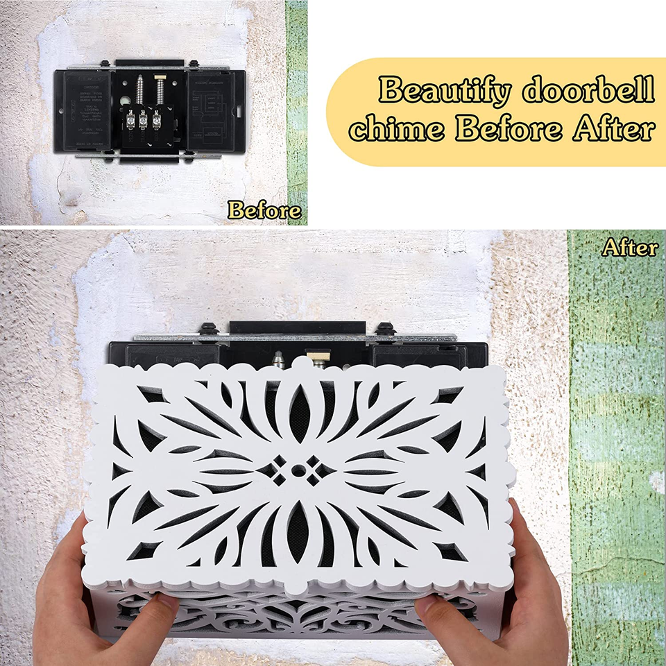 Saillong Door Bell Cover, Doorbell Cover Box Only for Wall Inside