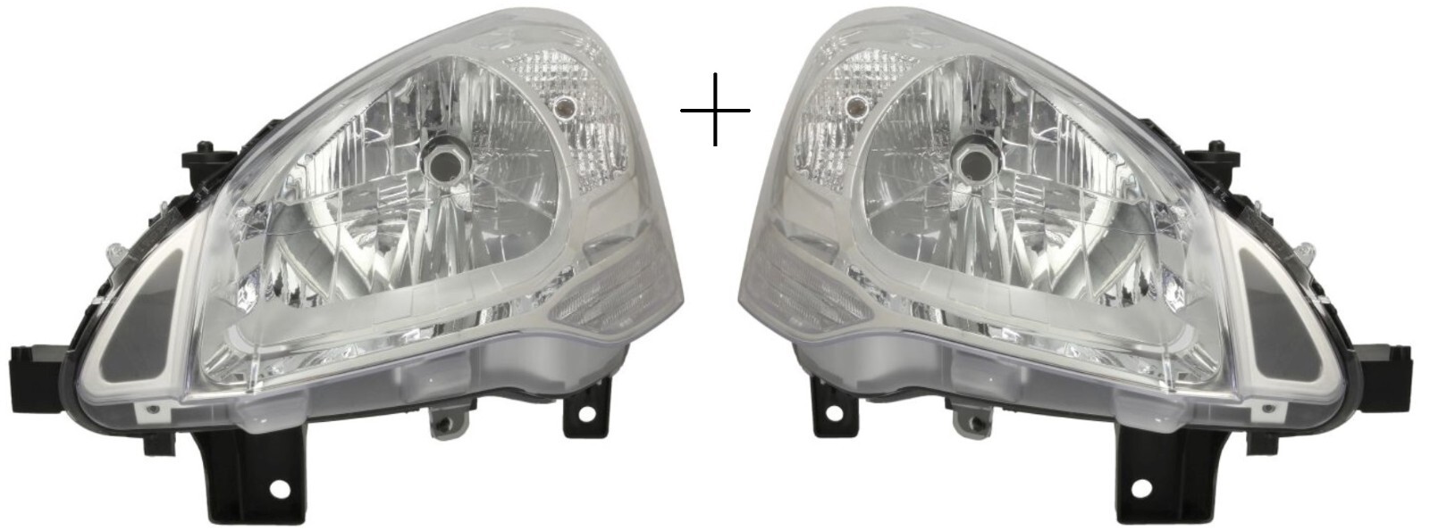 Optiques de phares électriques H4 pour réparer l'avant de votre Partner 2008-2012