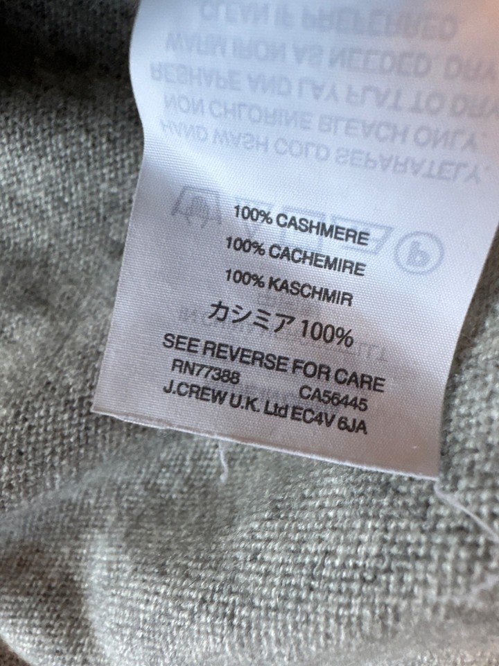 J.Crew ItalianSpin Cashmere Sweater XS Light Gray eBay