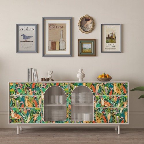 CHIHUT Jungle Animal Wallpaper 17.7”x100” Peel and Stick Wallpaper Wall Art NEW - Picture 5 of 8