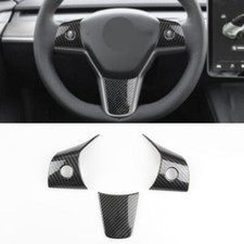 3pcs Für 2021 22 23 Tesla Model 3 Y Lenkrad ABS Carbon Abdeck Pailletten Rahmen