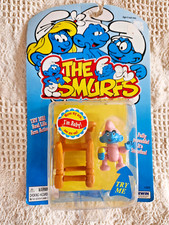 Vintage-The Smurfs I'm Baby And I'm Smurfette  You Can Move The Arms Year '96.