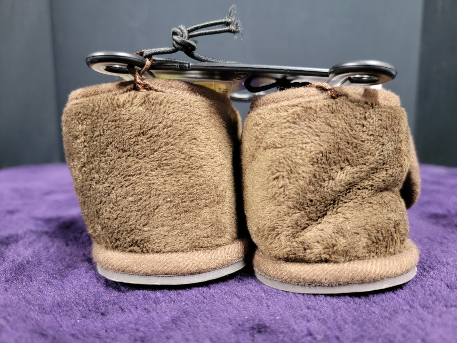 SAOLA Pantofole Teddy Bear bambino marrone suola antiscivolo (taglia Large (9 10))