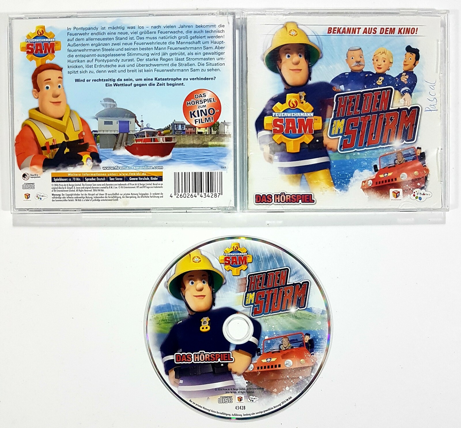 Radio play CD for the movie FEUERWEHRMANN SAM - HEROES IN THE STORM German. O...