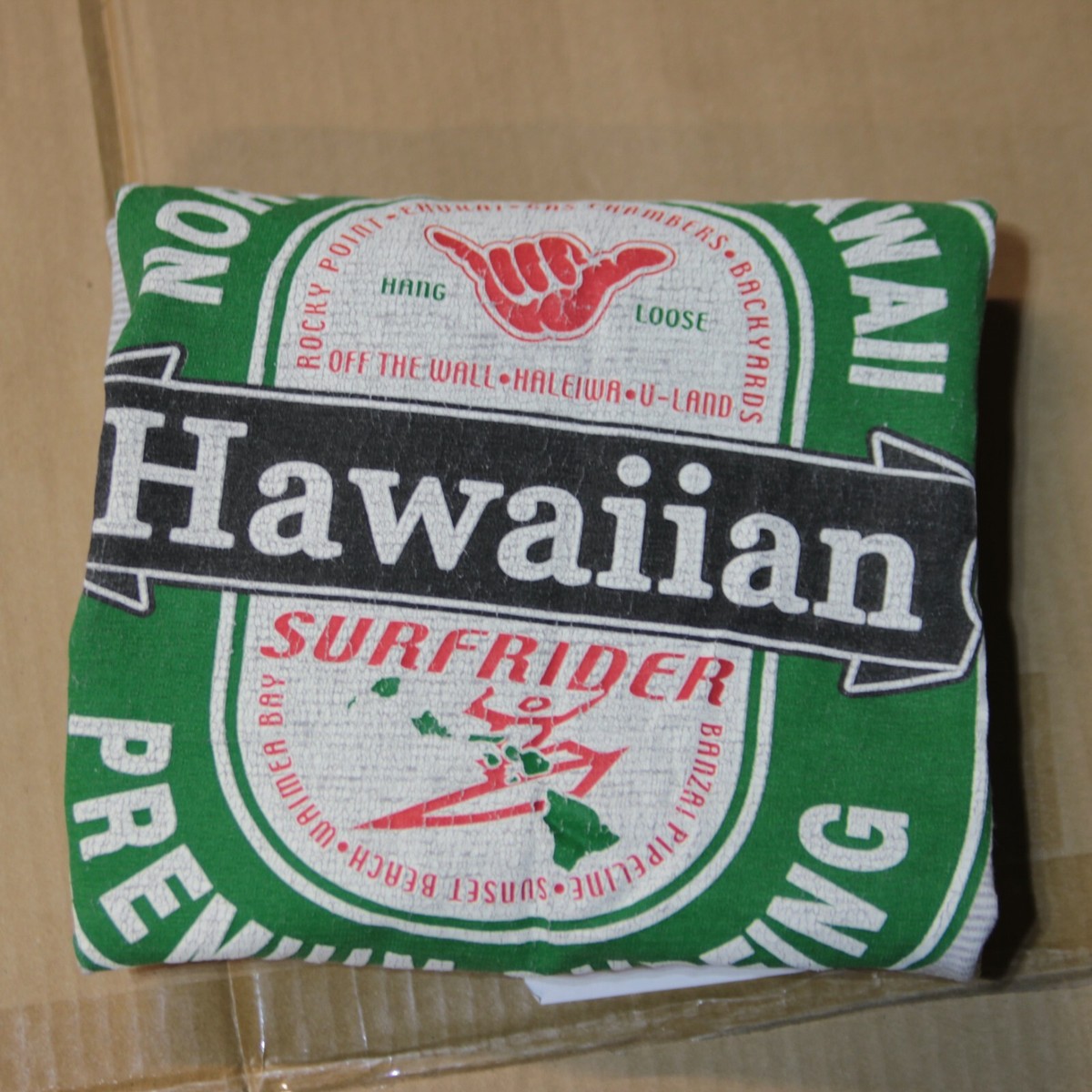 VTG 90s Hawaii North Shore Surfing Surf Tee Heineken Beer