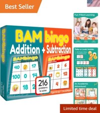 Engaging Math Bingo Game for Addition  Subtraction - Fun Learning for Ages 5 