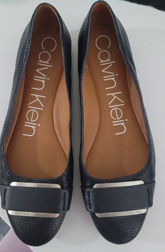 Calvin Klein Navy Blue Low Heel Dress 