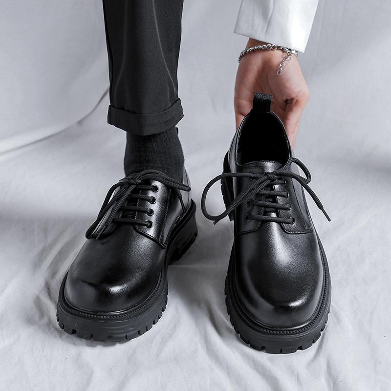 SAOLA Scarpe Oxford da lavoro uomo abito formale inglese matrimonio punta tonda nero marrone