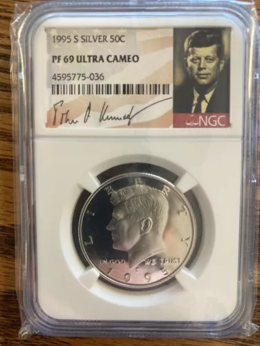 1995 S Silver Kennedy Half Dollar NGC Certified PF 69 Ultra Cameo