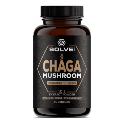 SOLVE LABS Chaga Mushroom 60 Kaps   Immunstärkender Pilzextrakt