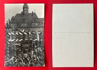Photo postcard Penig? in Saxony around 1925 home festival?    ( 144322