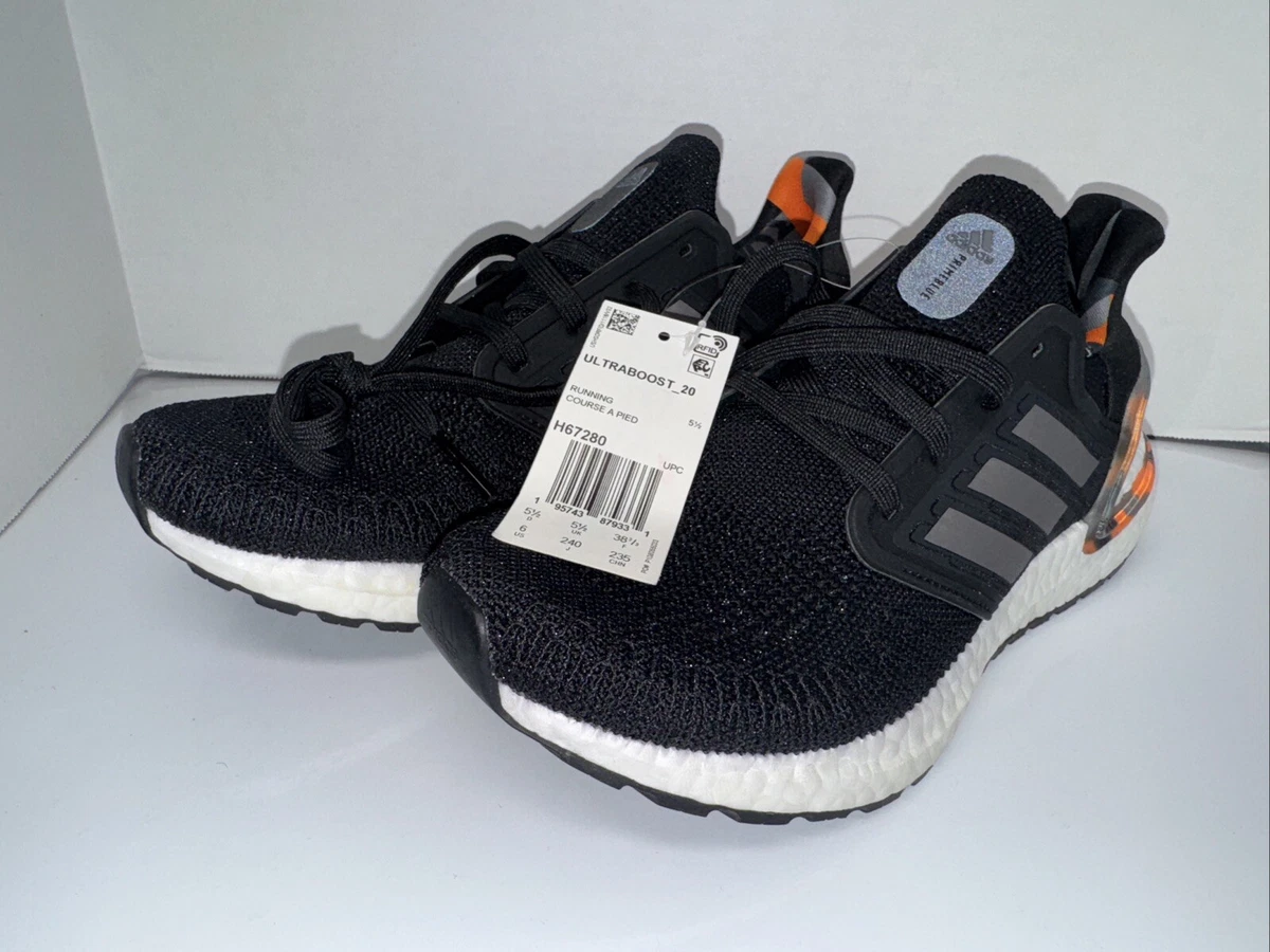 Adidas‎ Ultraboost 20 Low Top Men\'s Running Shoes Black Orange Camo FV8322 Sz 7 Men main image 4