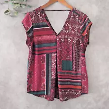 Anthropologie Daniel Rainn DR2 Top Womens Medium Red Sleeveless Pullover  Blouse