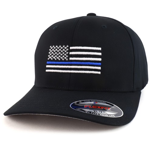 Thin Blue Line TBL Flag Embroidered 