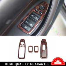 Glass Window Lifting Lock Panel Trim Fit For BMW X1 F48 2016-2019 Red Wood Grain