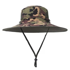 Oversize XXL Wide Brim Sun Hats for Men Waterproof Quick-Dry Bucket Fishing Cap