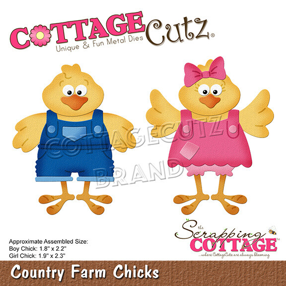 New Scrapping Cottage Cutz Metal Cutting Die Country Farm Chicks