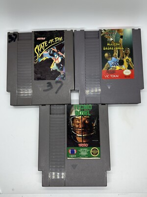 Nes Games Lot Of 3 Skate Or Die Tecmo All Pro Basketball Tested Working