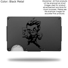 Custom "CHIBI JOKER" Laser Engraved Wallet - Pick A Wallet Color