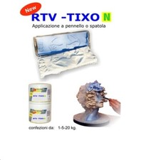 Crea Stampi in gomma siliconica a pennello RTV-TIXO N per bassorilievi 1Kg A+B