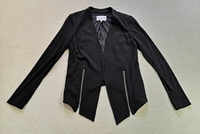 BCBGeneration Women's Black Zip Detail Blazer Jacket Size M Medium - Good Used